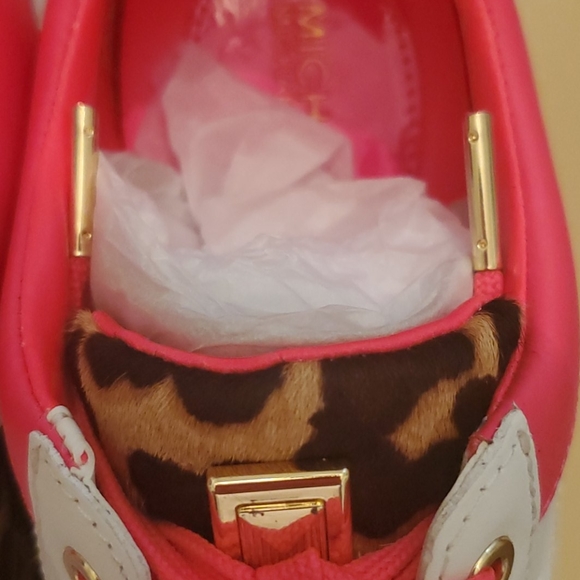 Michael Kors Billie Trainer Leather/Leopard Sneak - Picture 11 of 11